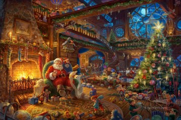 150の主題の芸術作品 Painting - サンタワークショップTKクリスマス